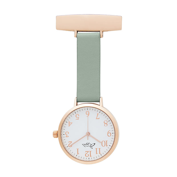 Meraki White/Rose Gold/Sage Leather Fob 35