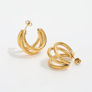 Daphne Triple Hoop Earrings