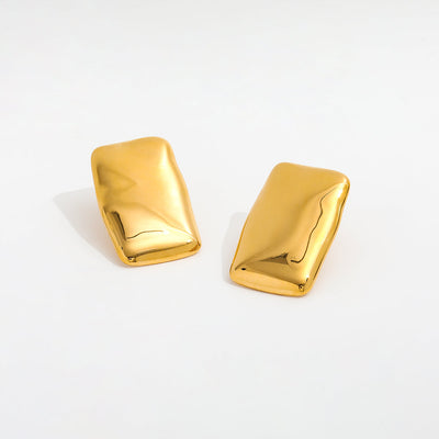Joelle Oversized Rectangle Studs