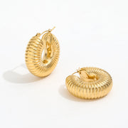 Lilia Chubby Hoop Ridge Earrings