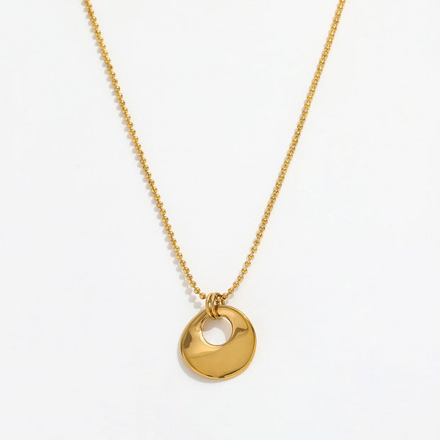 Paisley Round Charm Bead Necklace