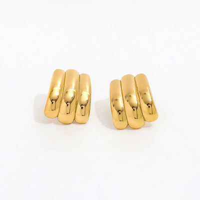 Phoebe Ribbed Oversized Studs