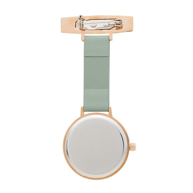 Meraki White/Rose Gold/Sage Leather Fob 35