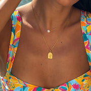 Summer Palm Pendant Necklace
