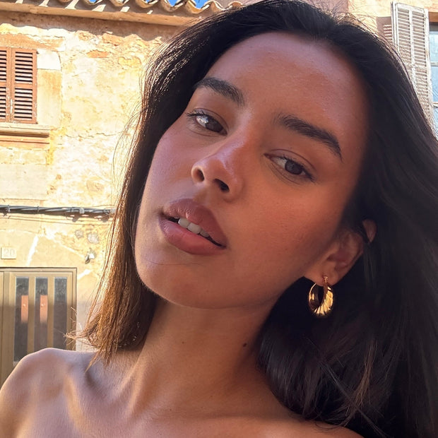 Brioni Croissant Chunky Hoop Earrings