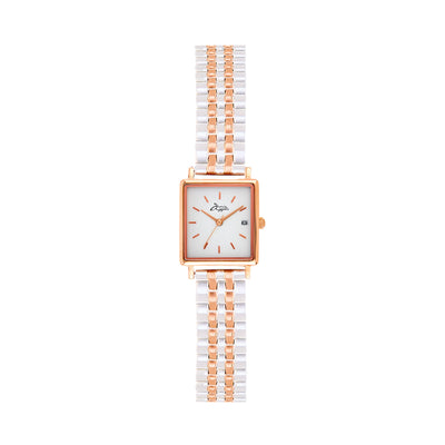 Quaintrelle Square Rose Gold/Silver Link 22*24mm