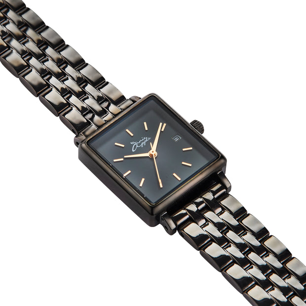 Quaintrelle Square Rose Gold/Gunmetal Link 22*24mm
