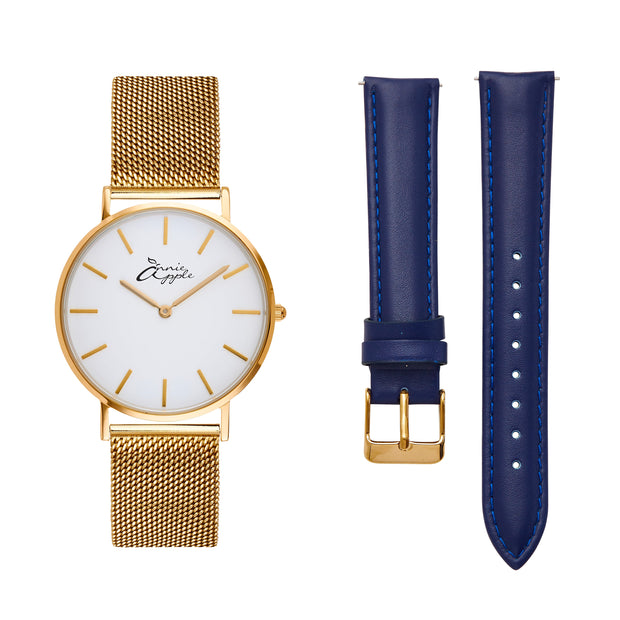 Jumeirah White/Gold/Blue Interchangeable 36