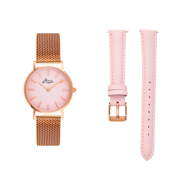 Metanoia Rose Gold/Pink Seashell Petite Interchangeable 28