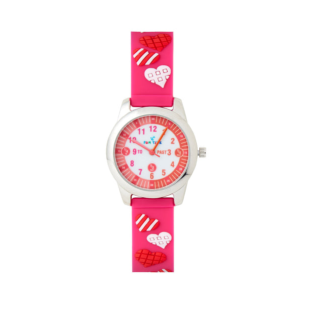 Fun Time Hearts and Love Silicon Kids Watch