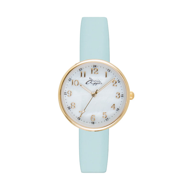 Venus Interchangeable/Mother Of Pearl/Gold Mesh/Blue Leather