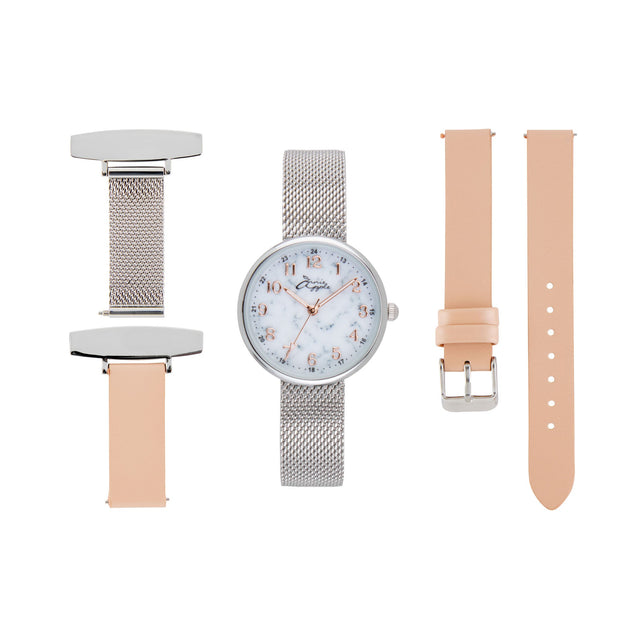 Venus Interchangeable Marble/Salmon/Silver Mesh