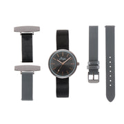 Venus Interchangeable Rose Gold/Gunmetal/Grey Leather