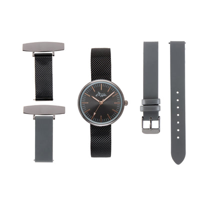 Venus Interchangeable Rose Gold/Gunmetal/Grey Leather