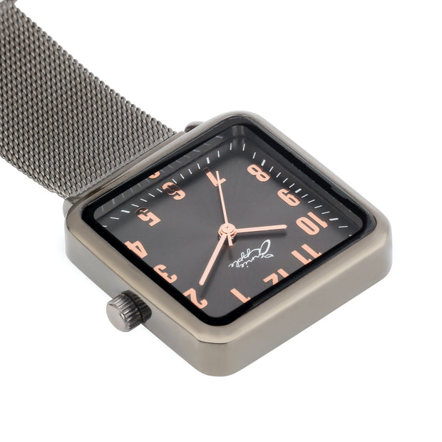Eunoia Rose Gold/Gunmetal Mesh Fob 28