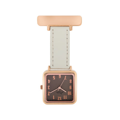 Eunoia Rose Gold/Grey Leather Fob 28