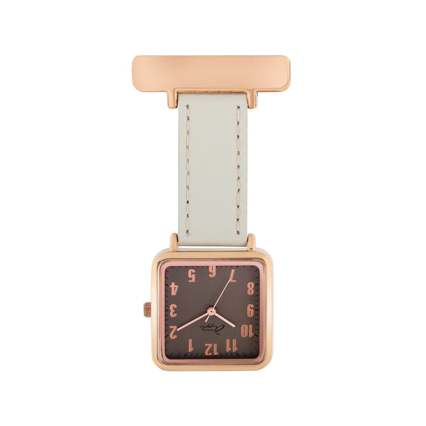 Eunoia Rose Gold/Grey Leather Fob 28