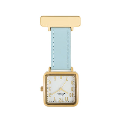 Eunoia White/Gold/Blue Leather Fob 28