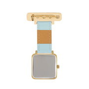 Eunoia White/Gold/Blue Leather Fob 28