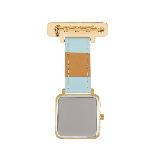 Eunoia White/Gold/Blue Leather Fob 28