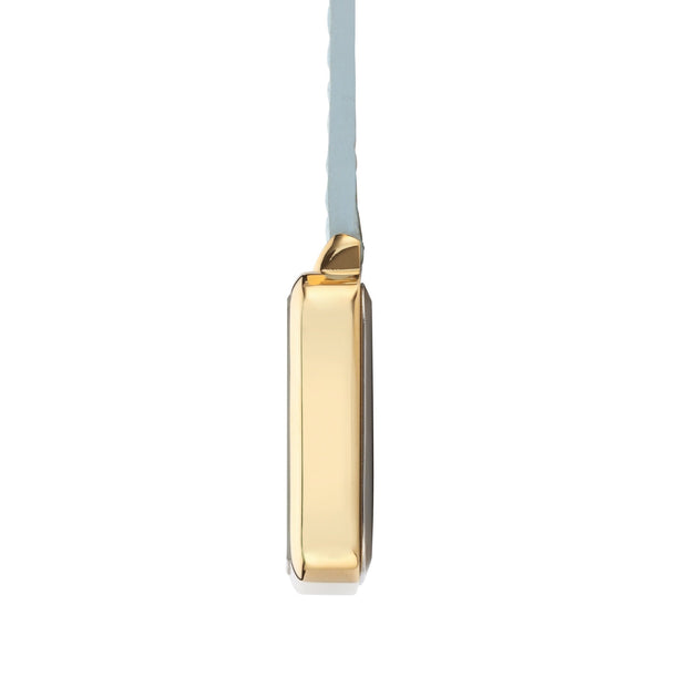 Eunoia White/Gold/Blue Leather Fob 28