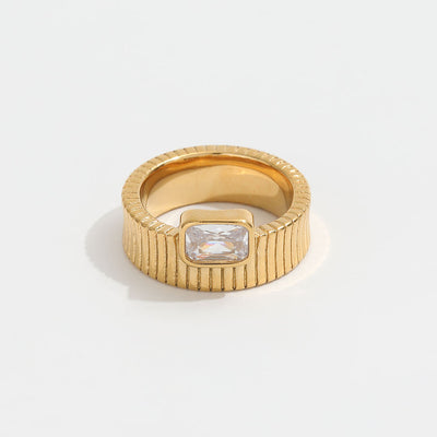 Mia Chunky Ribbed Gold Ring