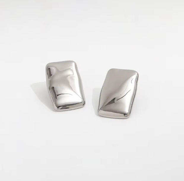 Joelle Oversized Rectangle Studs