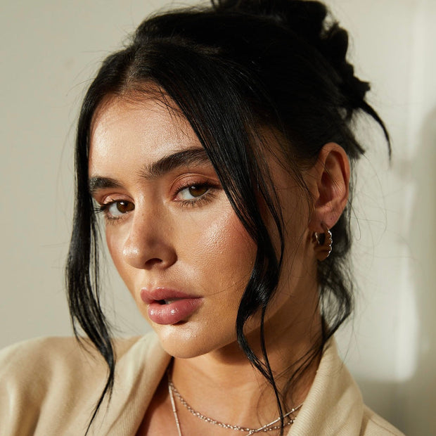 Larisa Ridge Silver Hoop Earrings