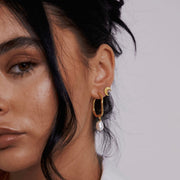 Luna Moon Gold Stud Earrings