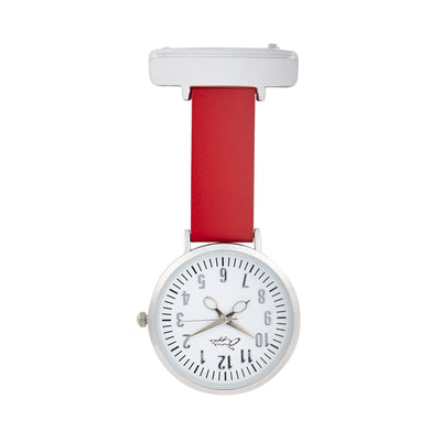 Aurora White/Silver/Red Leather Fob 35