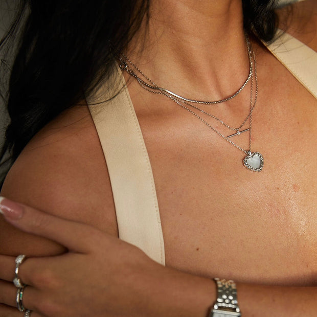 Eloise Pearl Heart Pendant Necklace