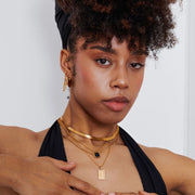 Zya Black Pendant Rope Necklace