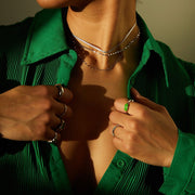 Mila Green Enamel Ring