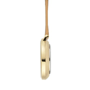 Aurora White/Gold/Tan Leather Fob 35