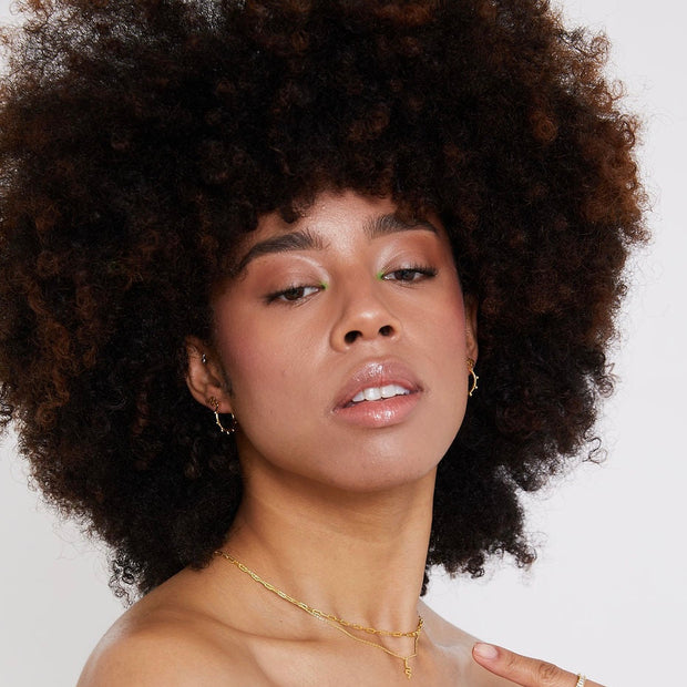 Elsie Bobble Gold Hoop Earrings