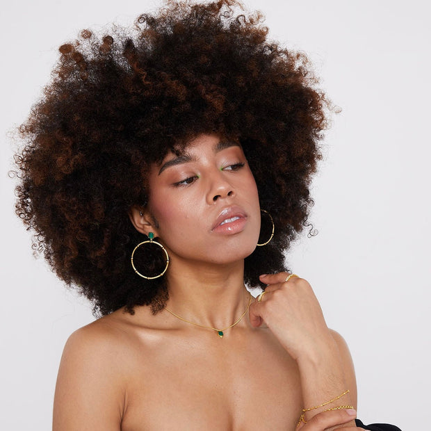 Dulcie Square Malachite Necklace