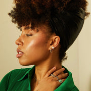 Elsie Bobble Silver Hoop Earrings