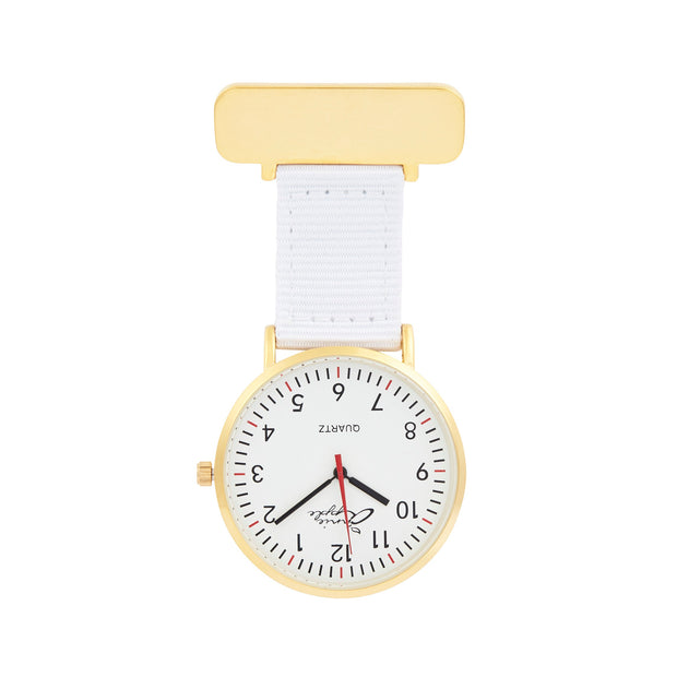 Gold Mesh/Nato Interchangeable Nurse Watch