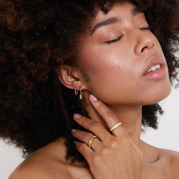 Bridie Gold Green Fine Band Ring