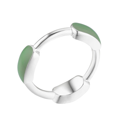 Mila Green Enamel Ring