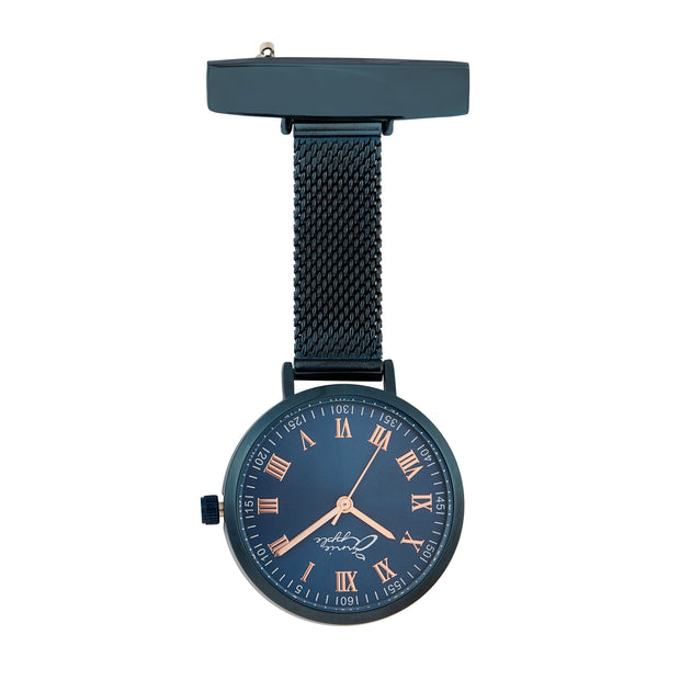 Meraki Rose Gold/Blue Mesh Fob 35