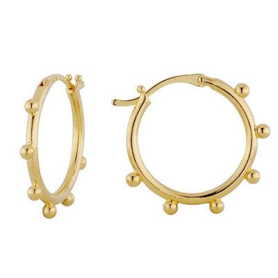 Elsie Bobble Gold Hoop Earrings