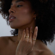 Bridie Gold Green Fine Band Ring