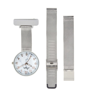 Empress Interchangeable Rose Gold/Marble/Silver Mesh 35