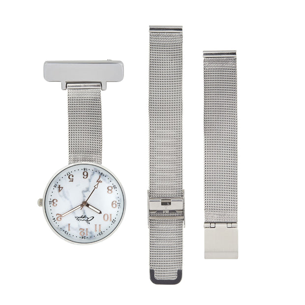 Empress Interchangeable Rose Gold/Marble/Silver Mesh 35