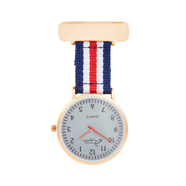 Rose Gold Mesh/Nato Interchangeable Nurse Watch