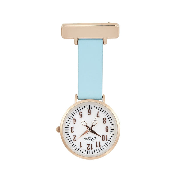 Aurora Rose Gold/Pearl/Blue Leather Fob 35