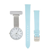 Empress Interchangeable White/Silver/Blue Leather 35