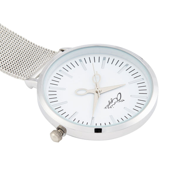 Aurora White/Silver Mesh Fob 35