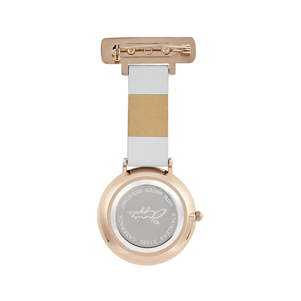 Aurora Marble/Rose Gold/Grey Leather Fob 35